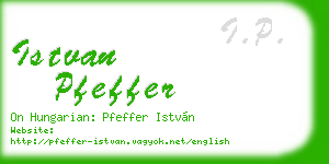 istvan pfeffer business card